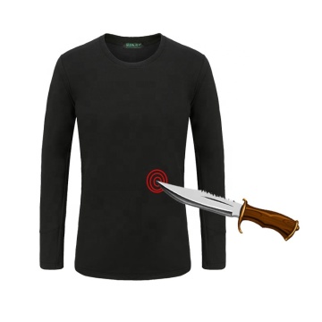 Sturdyarmor Black 5: पहनें प्रतिरोधी सुरक्षा एंटी-स्टैब बुना हुआ टी-शर्ट
