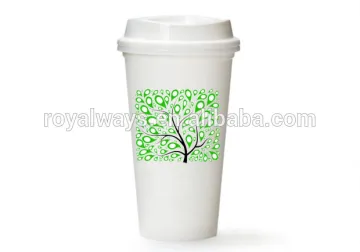 16oz reusable single wall PP coffee cup with customized logo