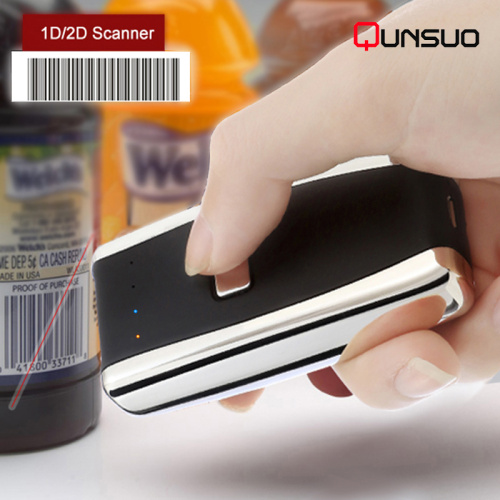Portable Mini bluetooth barcode QR code Scanner