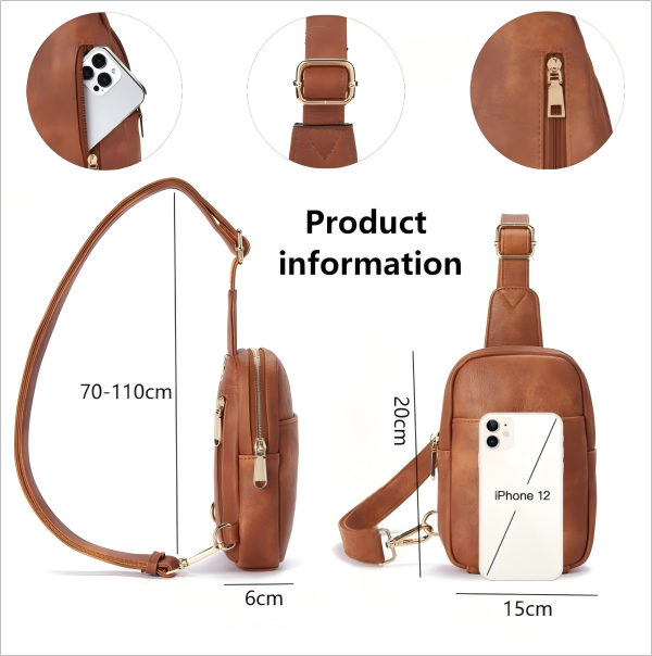 Trendy Single Shoulder Crossbody Bag with Zipper