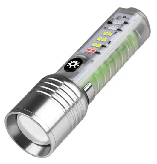 30W Tactical Flashlight: Long Range Zoomable Torch with Clip and Magnet