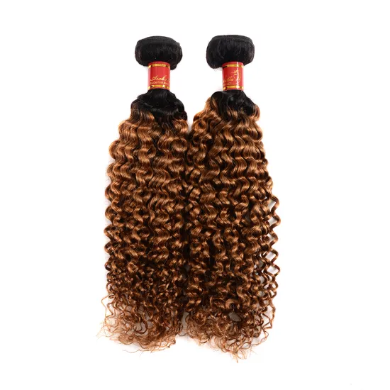 9A Tangle Free Shedding Free Human  Wholesale Price Virgin Jerry Curl T1B/30 Indian  Hair Weave