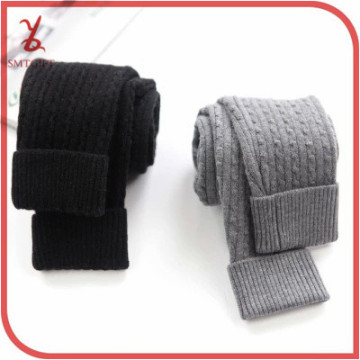 Free shipping HG13 winter models children girls cute knit solid color thick leggings