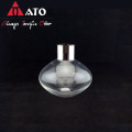Clear vase with aluminum plating hotel home decor