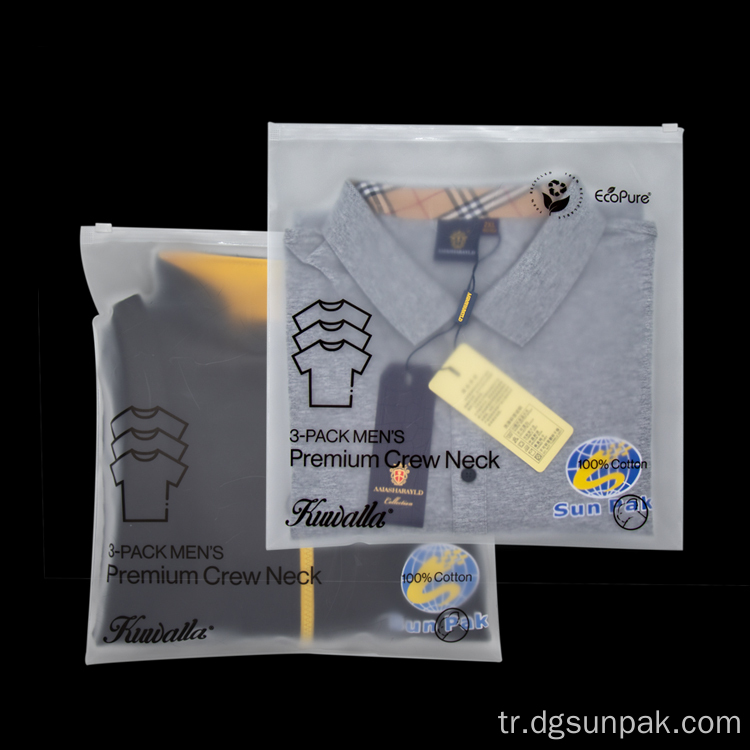 logolu özel zip kilit plastik geri dönüştürülmüş çantalar