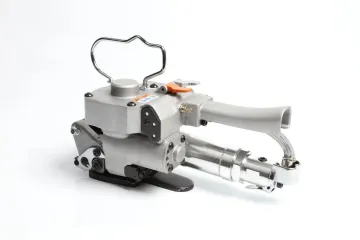 Precision plastic steel tape pneumatic bundler