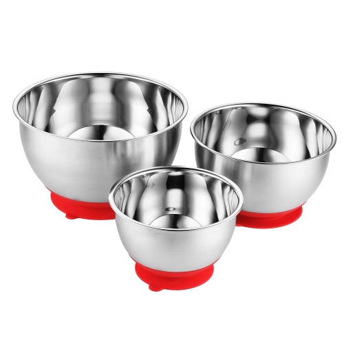 Silicone Sucker Base Stainless Steel Mixing Bowl