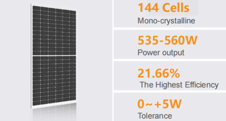 560W Full black Solar Panel