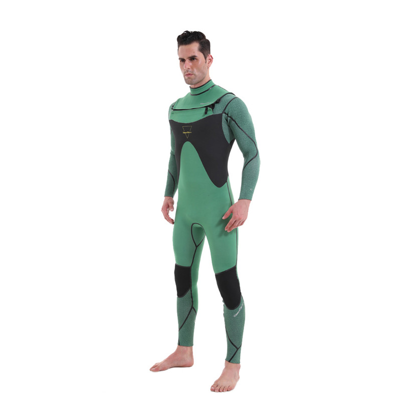 सीस्किन 3/2 मिमी लंबी आस्तीन छाती जिपर सर्फिंग wetsuits