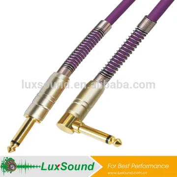 Guitar link, instrument cable, RIGHT ANGLE guitar cable GOLD PLATED