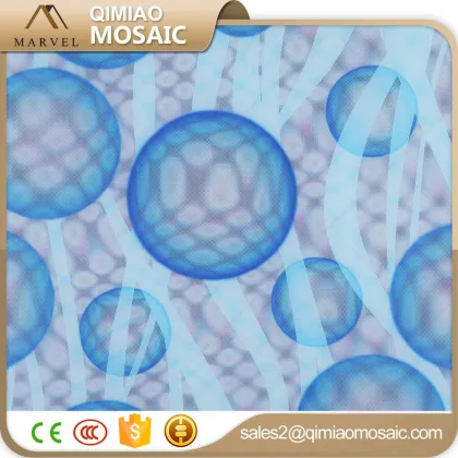 2015 New Trend Tiles Green Lucky Grass Pattern 3D Mosaic Glass Tile