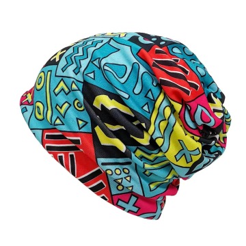 Cappello caldo con avvolgimento stampato personalizzabile - Cappello con torsione con tocco retrò Fashion Cappello a maglia antivento
