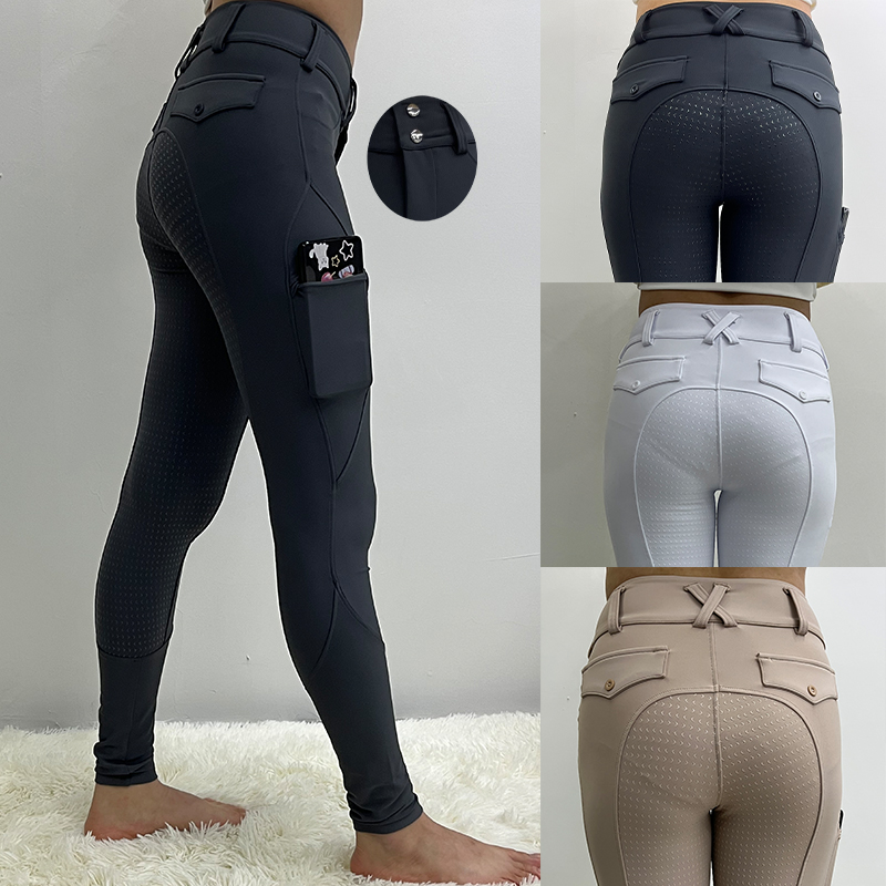 Reißverschluss Neues Frauen Silikon Vollsitz Reithose Reithose