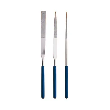 3-piece electroplated diamond files set, measures 4x160x50mm