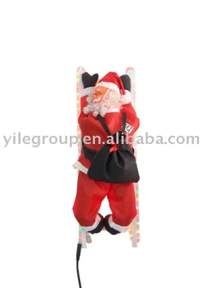 santa climbing the ladder
