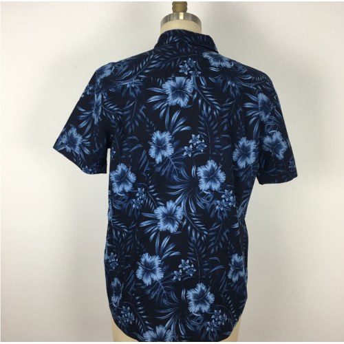 Men polyester cotton Floral Print Custom Shirt
