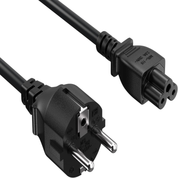 1.5M to 1.8M EU Plug C5 3 Prong AC Laptop Power Cord IEC Computer Charger Extension Cable