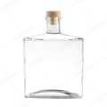Custom high quality square 750ml whiskey bottle