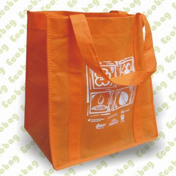 Nonwoven Tote Bag, Made of 80% PET, Customized Printings are Accepted, Measures 35 x 30 x 15cm