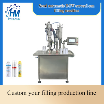 Manual semi automatic aerosol spray can filling machine simple operation