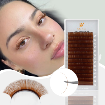 Wholesale Volume Lash Extensions: KV Brown Coffee Matte Cashmere Lash Trays