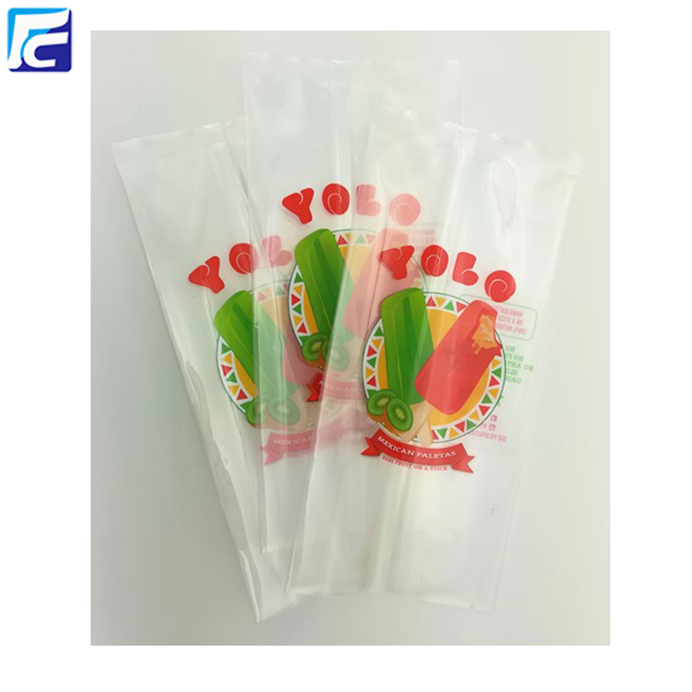 Clear plastic popsicle bag