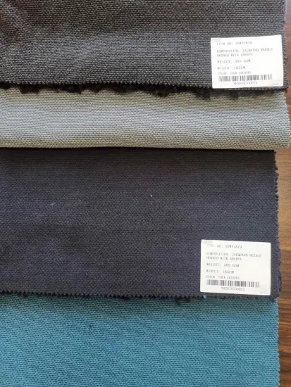 100% Polyester Jacquard Needle Bonded With Sherpa Fabrics