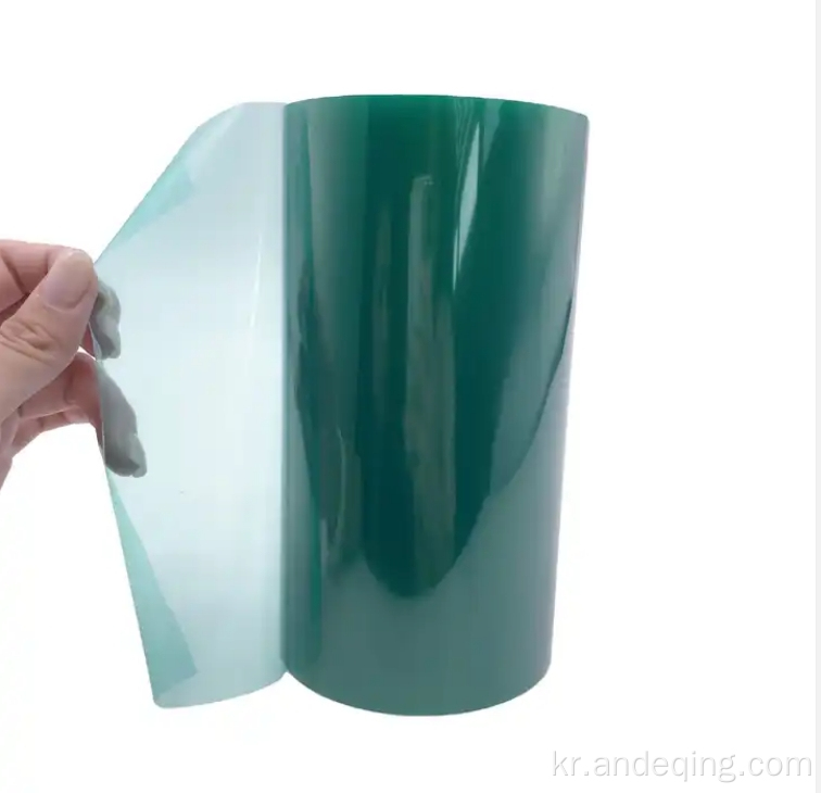 분말 코팅 실리콘 접착제 녹색 애완 동물 폴리 에스테르 테이프