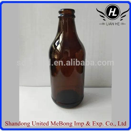 Wholesale 300ml amber glass beer bottle with crown cap