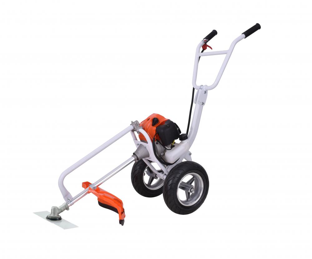 Hand push wheel brush cutter grass trimmer