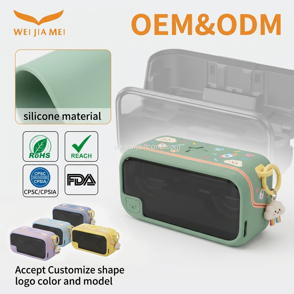 Silicone case for wireless microphone charging case