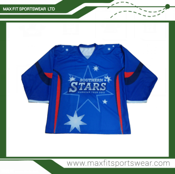 sublimation printed summer light weight adult team hockey jersey wholesale