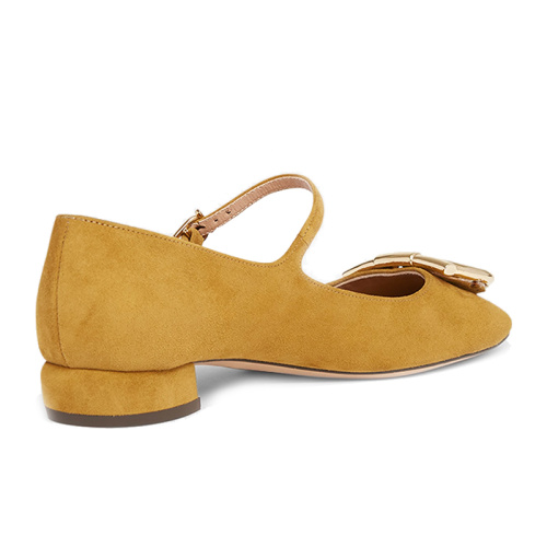 Women's Faux Fur Mary Jane Flat Shoes