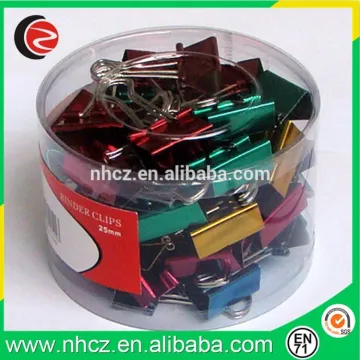 Shiny Different Size Binder Clips Office Set