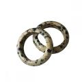 Dalmation Jasper 6T Stone Band Rings for Women Men Healing Chakra Stackable Ring Balance Energy