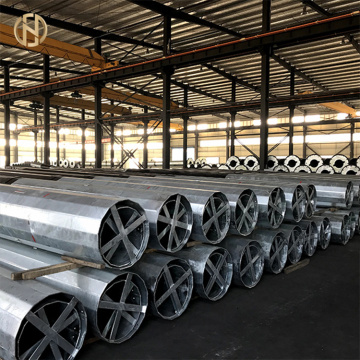 Kutub Kuasa Tapered Keluli 30ft Galvanized Untuk Elektrik