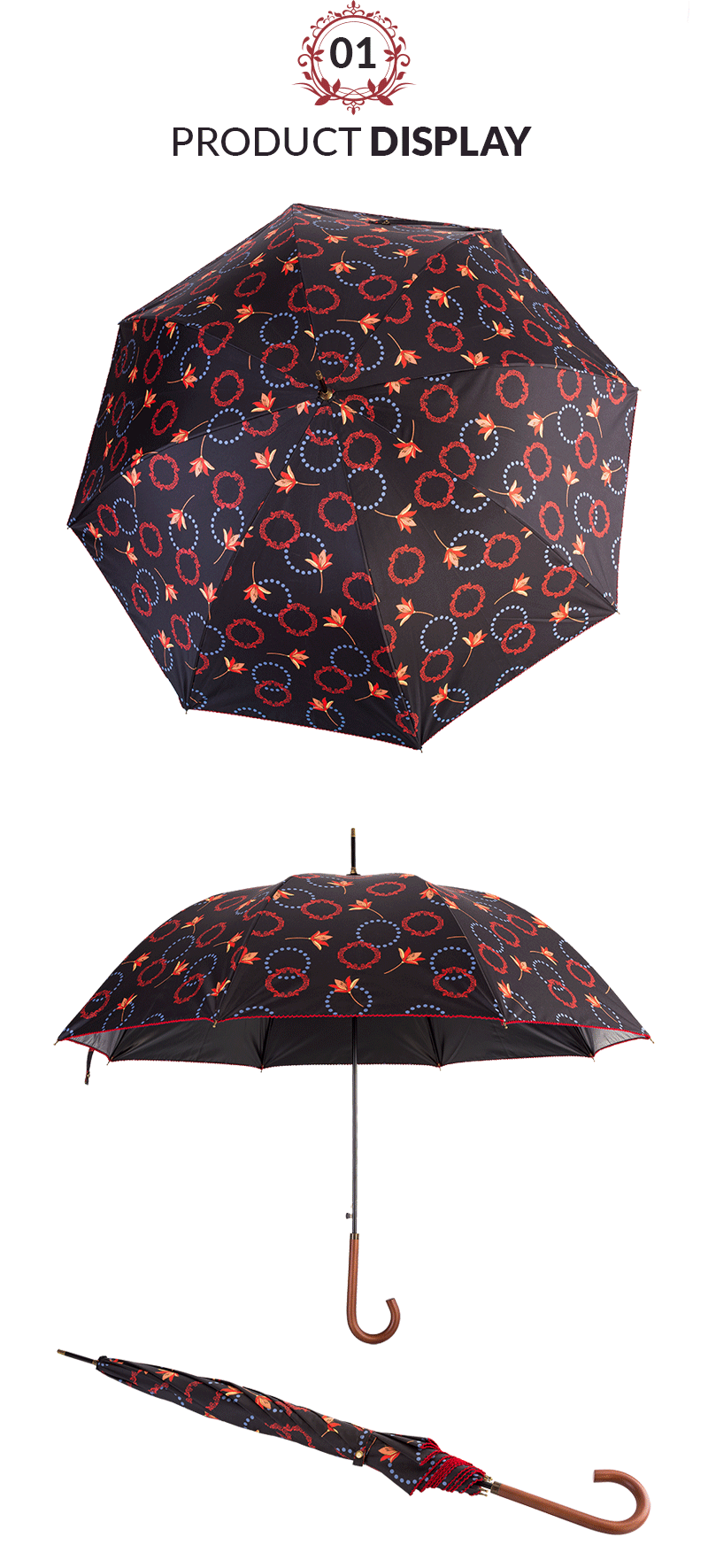 ladies stick umbrella 