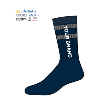 Custom Made Embroidery: Design Your Own Pattern Cotton Crew Men's Socks with Logo