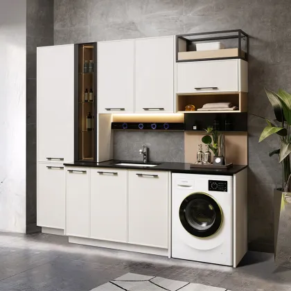 BAINENG Balcony Storage: Waterproof Cabinets for Laundry