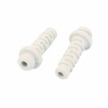 UXCELL 10pcs Hot Sale 3mm Inner Dia Rubber Strain Relief Cord Boot Protector Cable Sleeve White for Aviation Plug Power Tool