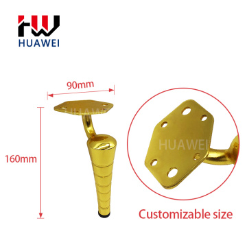 Patas de sofá de metal dorado cónicas escalonadas de HUAWEI Hardware