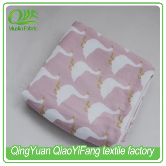 Cute goose whale Fashion Pattern, bamboo baby swaddle blanket