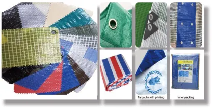 blue polyethylene canvas tarpaulin