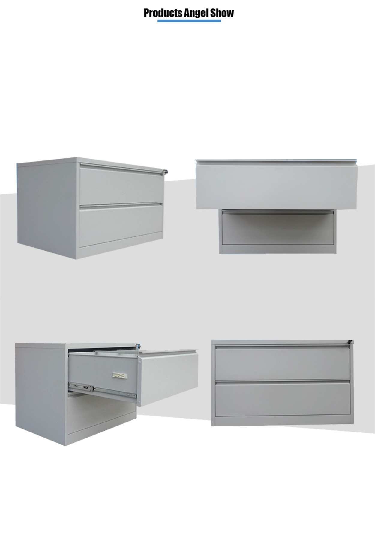 steel double drawer lateral cabinet