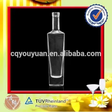 Thick bottom cork top vodka 700ml glass bottles