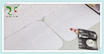 Luxury 100% terry cotton white hotel bath mat