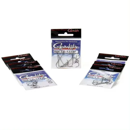 Gamakatsu LS-1223F Black Fishing Hooks 2#-20# - Saltwater High Carbon Steel Sea Ringed Barbed Hooks