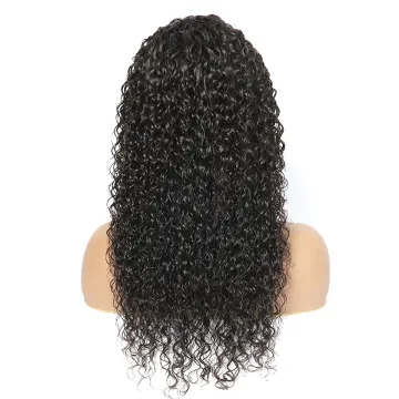 Unprocessed Indian Human Hair Wigs 10A HD Lace Front Water Wave Curly Virgin Raw Hair Wig Glueless Transparent Lace Frontal Wigs