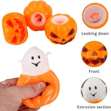 3 -stcs Halloween Pumpkin Squeeze Toys Ghost Stress Balls