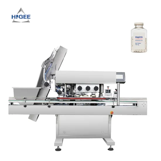 HIGEE Automatic Bottle Capping Machine with Cap Elevator for Small Bottles